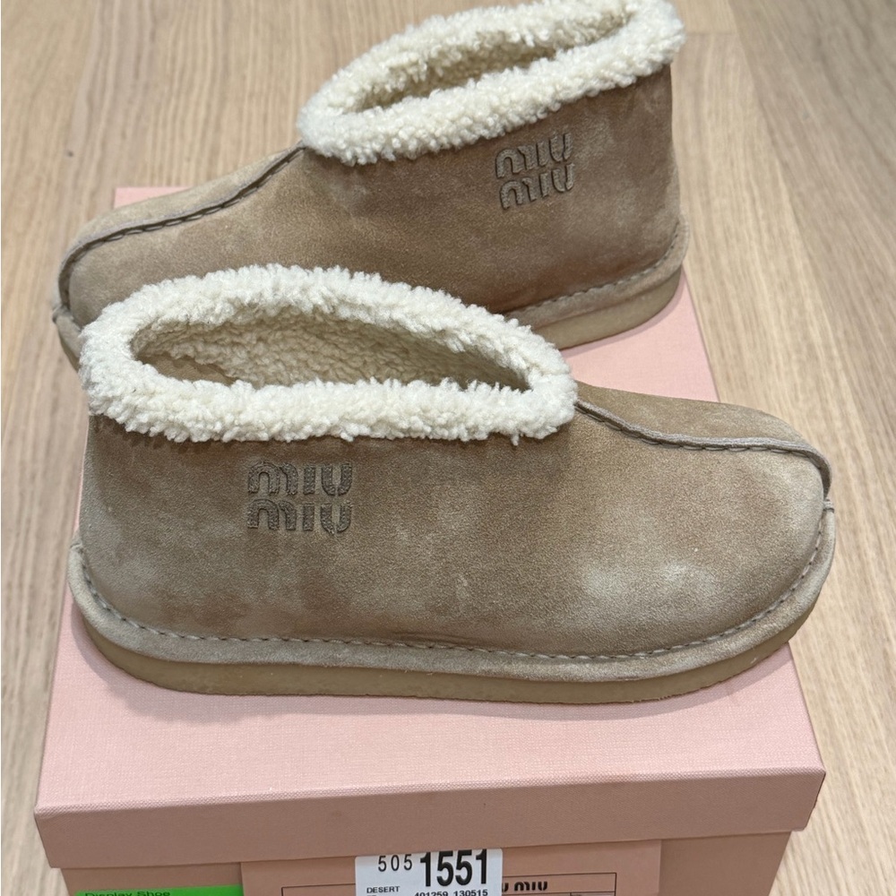 Miu Miu shearling ankle boots